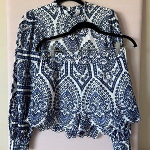 Mink Pink Emilee Eyelet Blouse and Matching Shorts